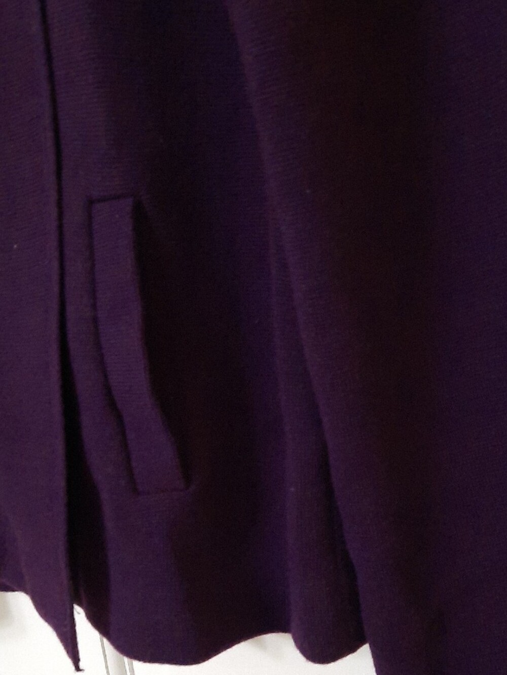 Talbots Petites Double-Breasted Peacoat in Deep Plum - Picture 6 of 12